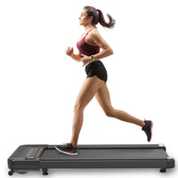 Under Desk Treadmill Walking Pad With Remote Controll, Heavy Duty 2.5Hp 300Lbs Black Steel