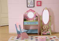 Olivia The Fairy Girls Dressing Table With Chair Pink Mdf