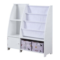 Victoria Kids Bookcase With Toy Storage White Mdf