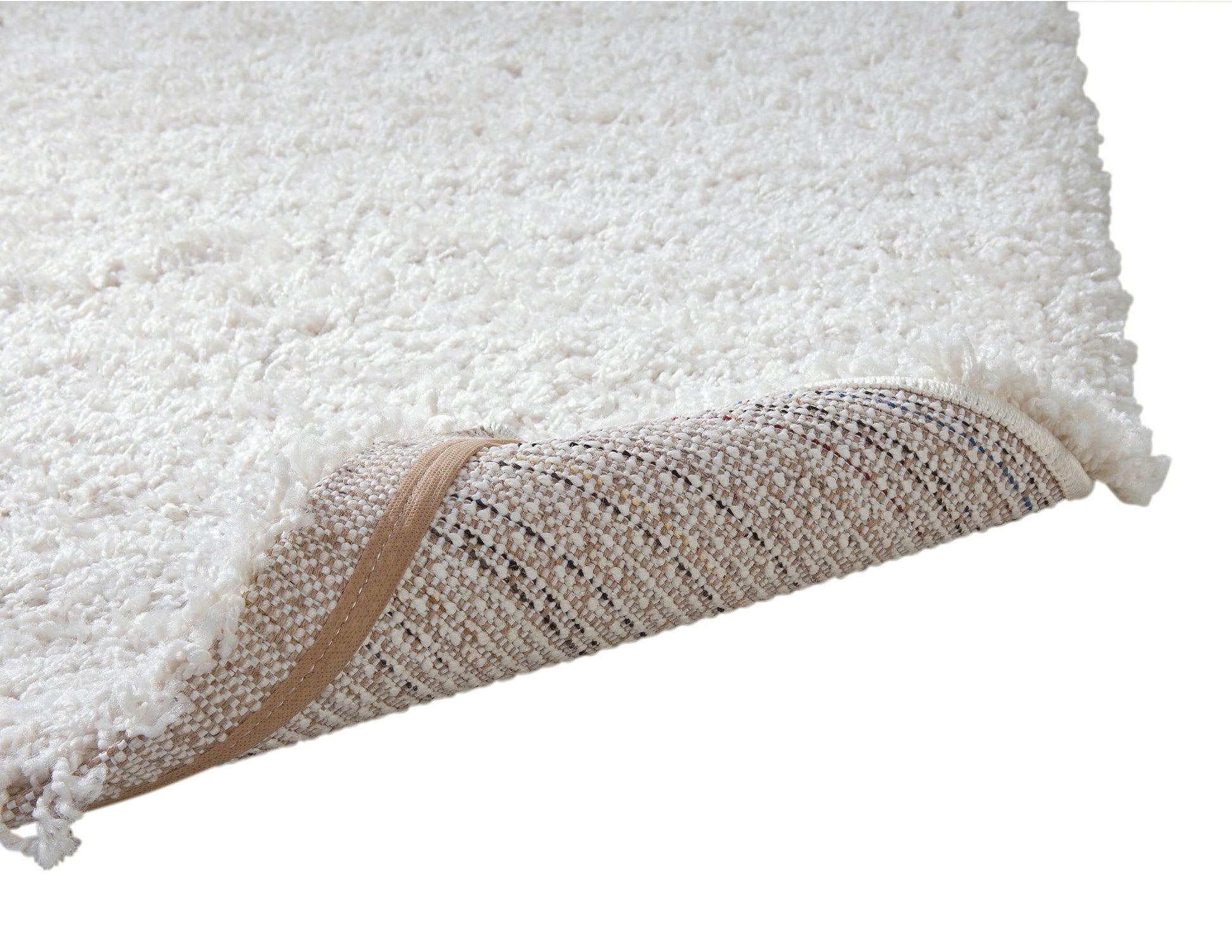 Shag White Area Rug 8X10 White Olefin