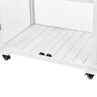 62Inch Height Wood Large Greenhouse Balcony Portable Cold Frame With Wheels And Adjustable Shelves For Outdoor Indoor Use, White White Garden & Outdoor Casual Wood Solid Wood