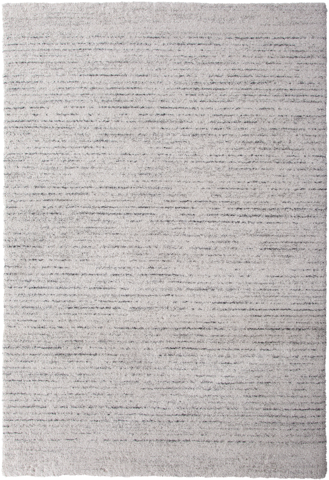 Ivory Charcoal Stripe Area Rug 5X8 Ivory Olefin