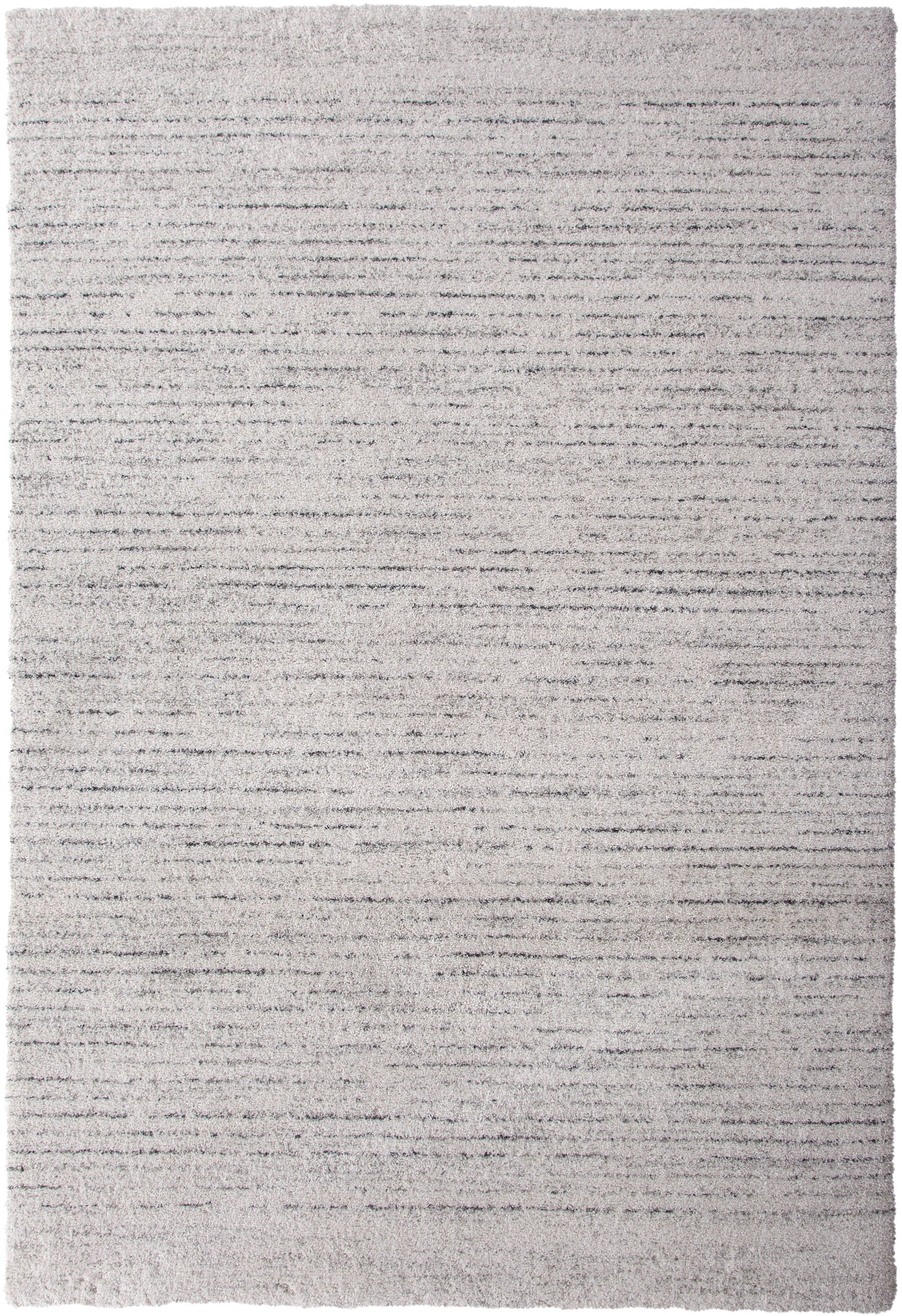 Ivory Charcoal Stripe Area Rug 5X8 Ivory Olefin