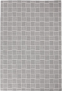 Nantucket White And Gray Polypropylene Indoor Outdoor Area Rug 5X8 White Polypropylene