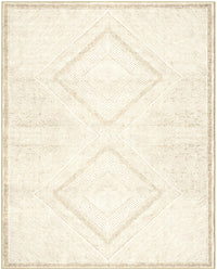 Benzara Beige And White Viscose Area Rug 5X8 Beige Viscose