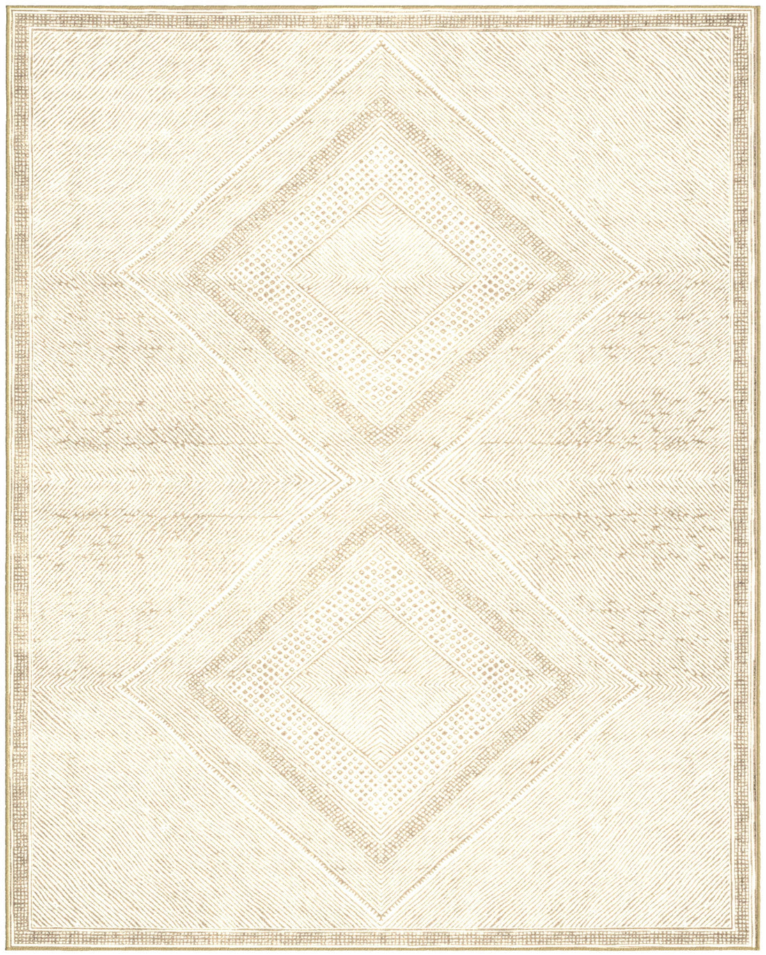 Benzara Beige And White Viscose Area Rug 8X10 Beige Viscose