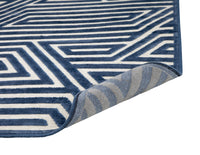 Orbit Blue Area Rug 5X8 Blue Chenille