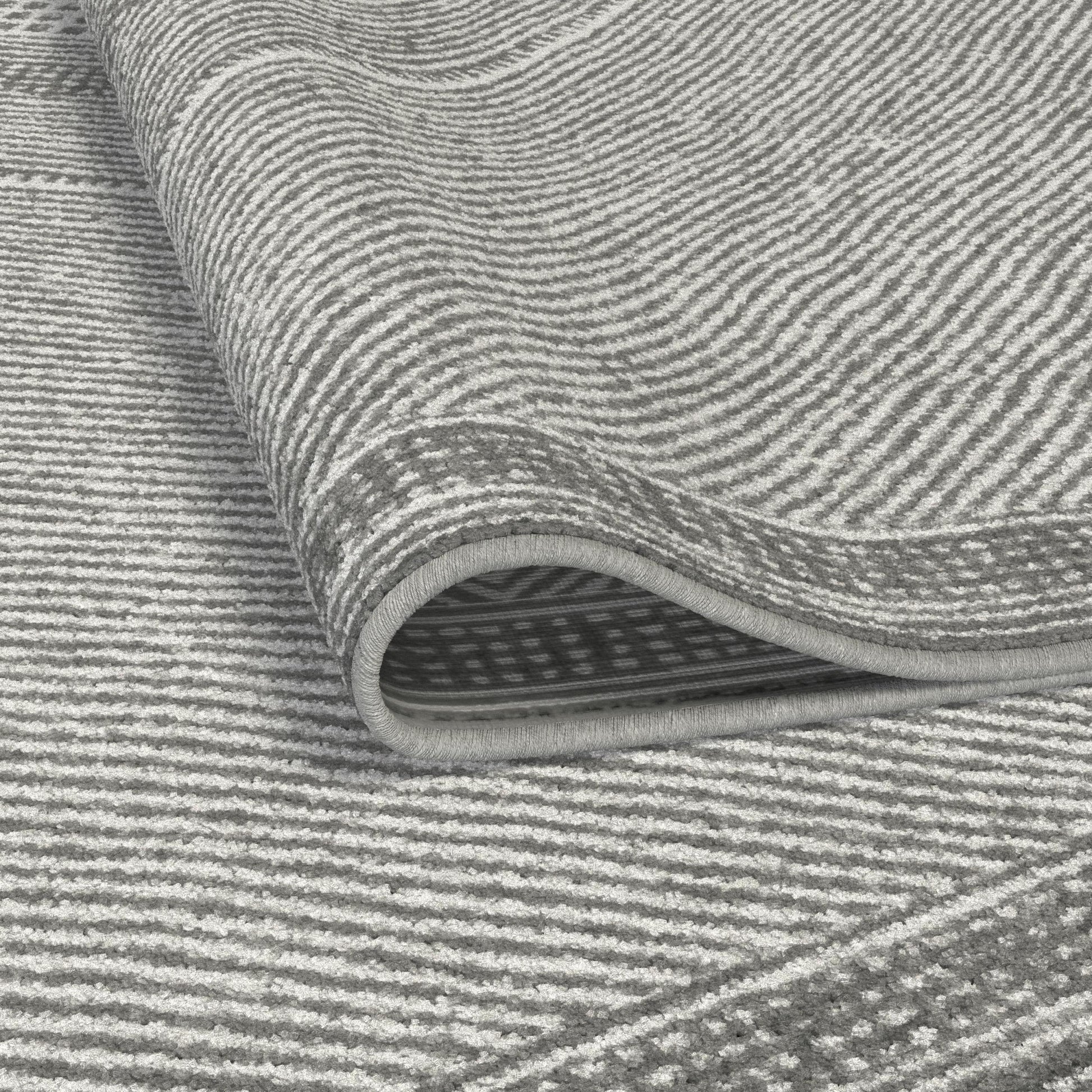 Benzara Gray Viscose Area Rug 8X10 Gray Viscose