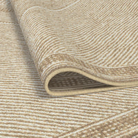 Benzara Beige And White Viscose Area Rug 8X10 Beige Viscose