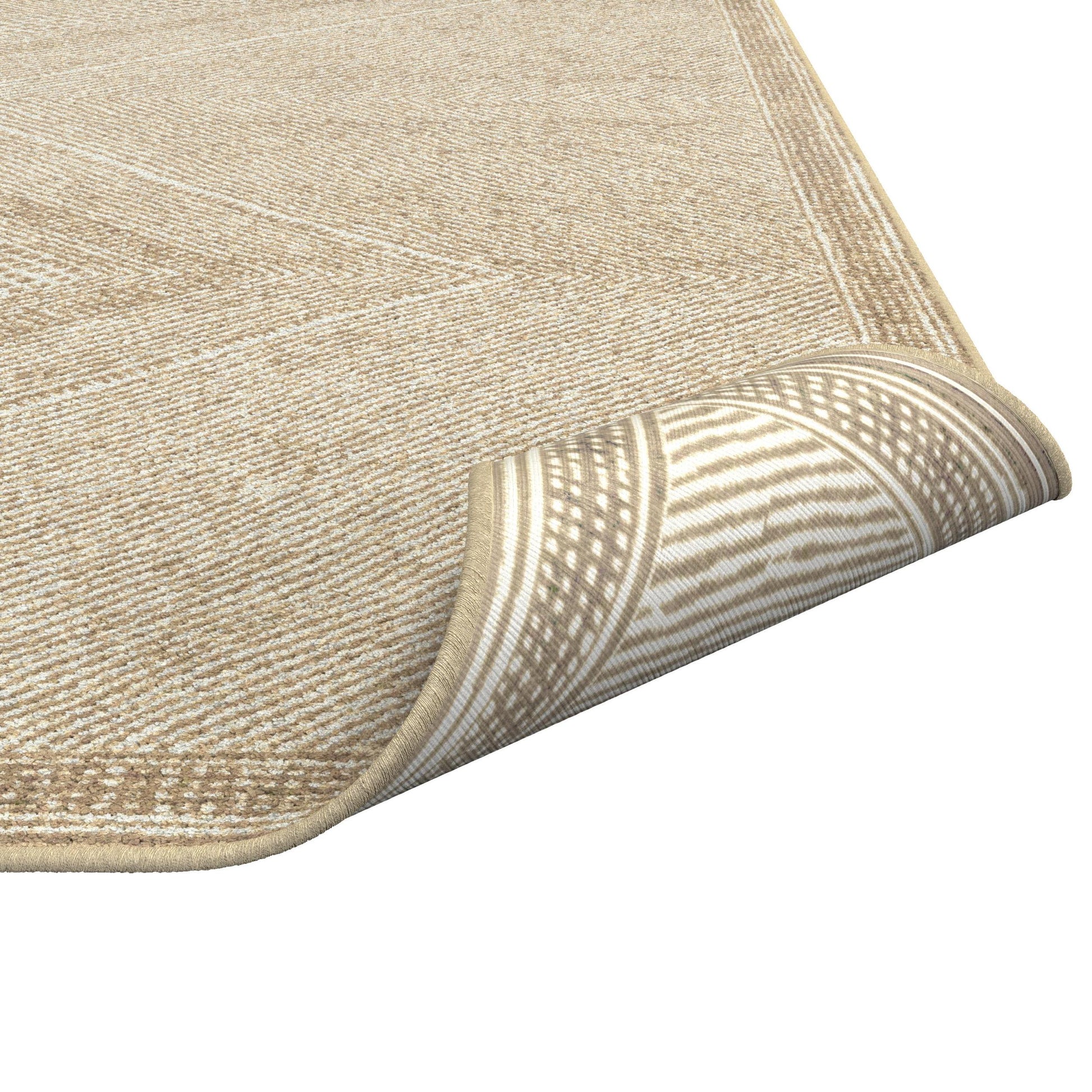 Benzara Beige And White Viscose Area Rug 5X8 Beige Viscose