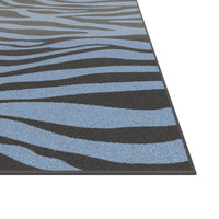 Tabora Blue And Black Viscose Area Rug 5X8 Blue Viscose