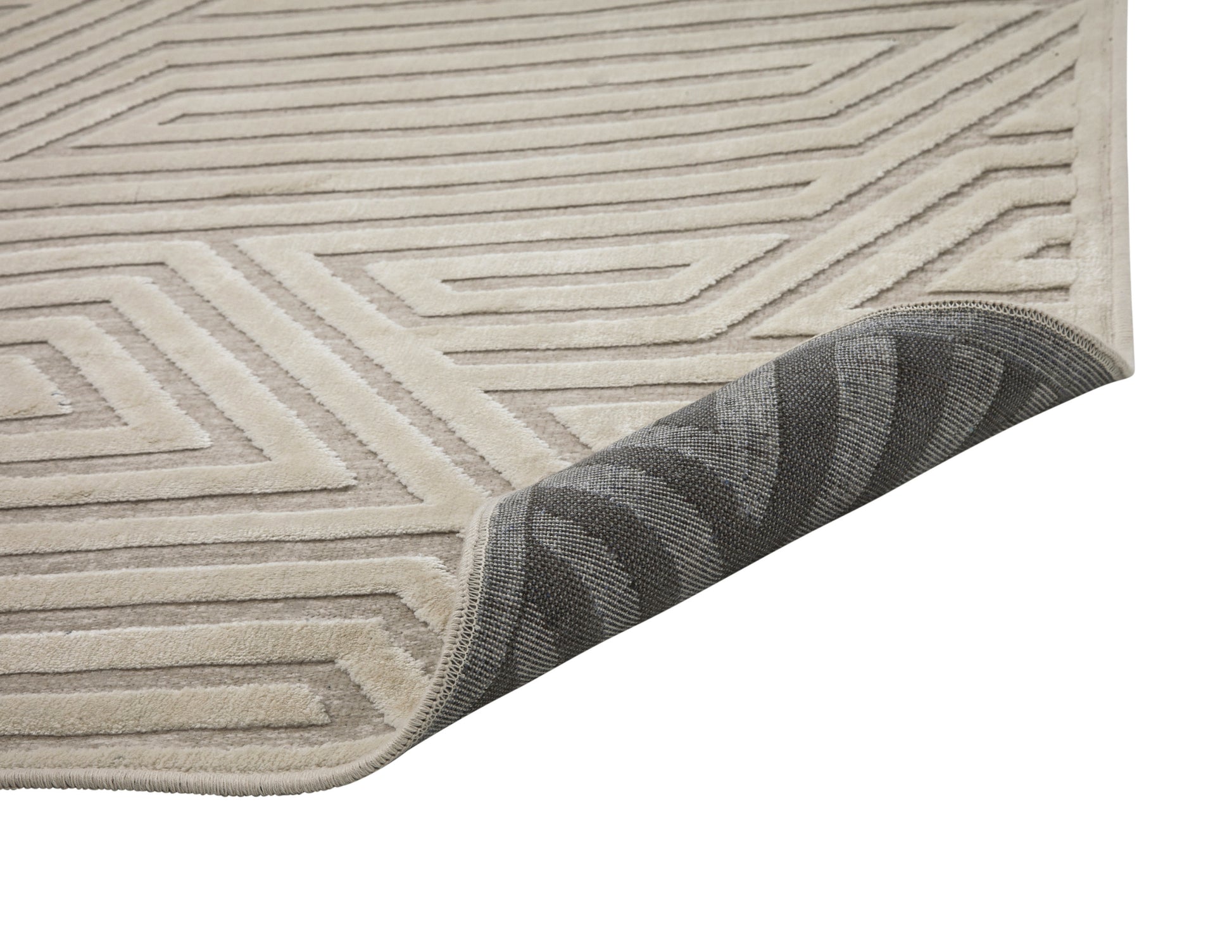 Orbit Ivory Area Rug 5X8 Ivory Chenille