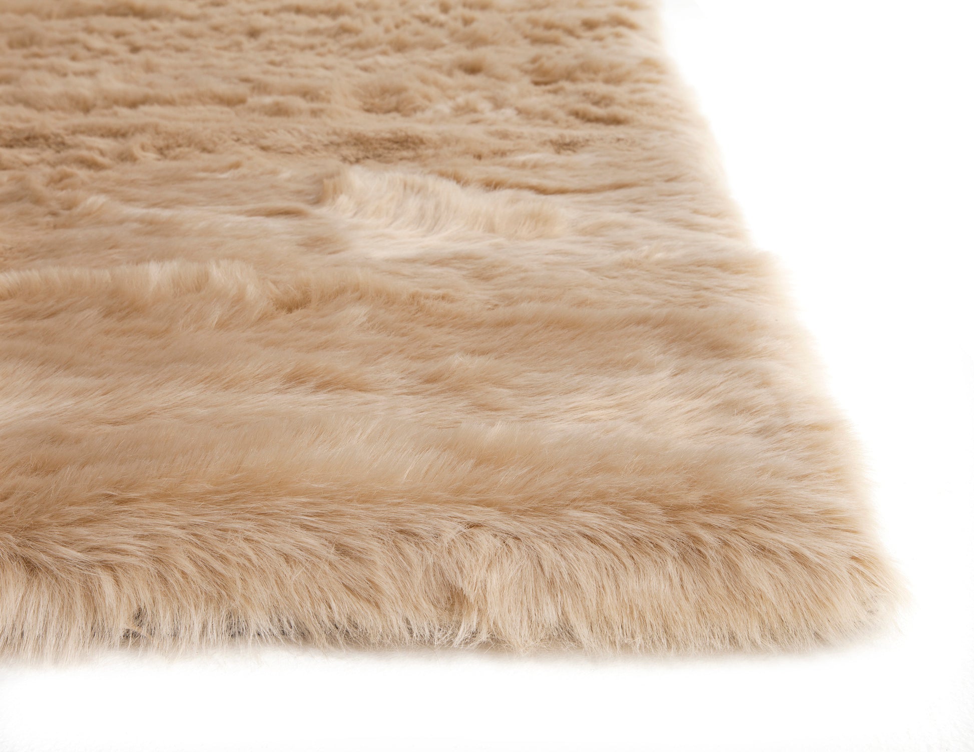 Tan Faux Fur Area Rug 8X10 Tan Acrylic