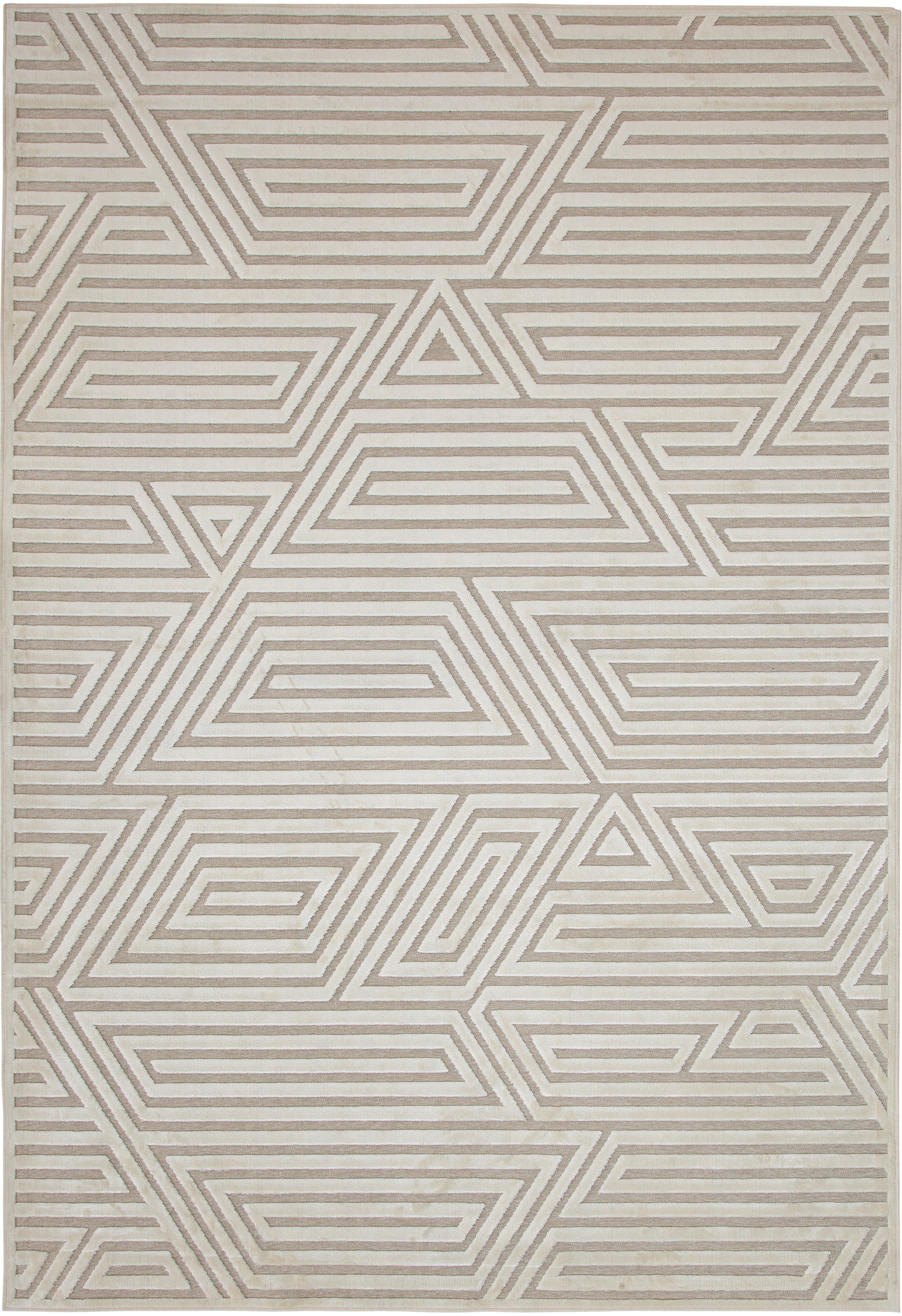 Orbit Ivory Area Rug 5X8 Ivory Chenille