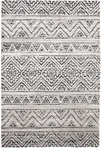 Ivory Natural Black Area Rug 8X10 Ivory Olefin