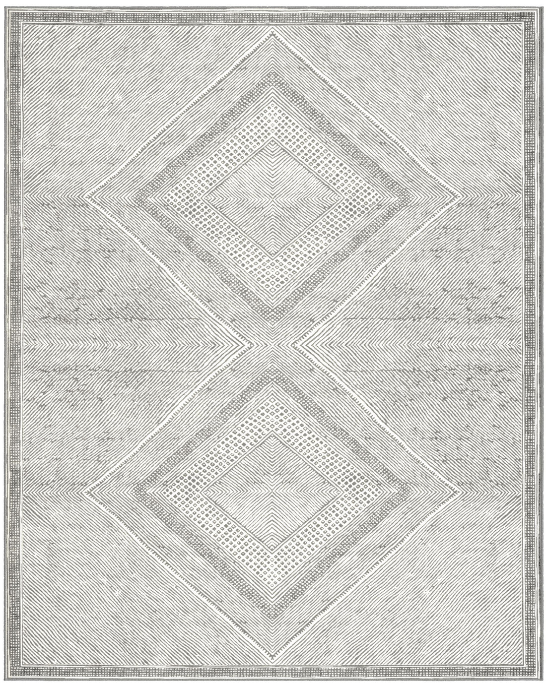 Benzara Gray Viscose Area Rug 8X10 Gray Viscose