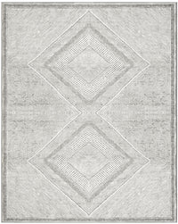 Benzara Gray Viscose Area Rug 8X10 Gray Viscose