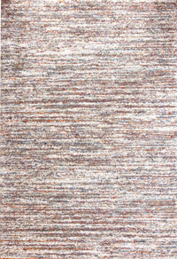 Ivory Multi Striped Area Rug 5X8 Ivory Olefin