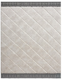 Denali Bijou Cream Polypropylene Tufted Area Rug 8X10 Cream Polypropylene