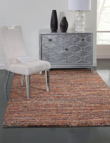 Zira Red Multi Area Rug 5X8 Red Olefin