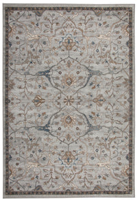 Saffron Beige, Blue, And Brown Area Rug 8X10 Light Blue Viscose