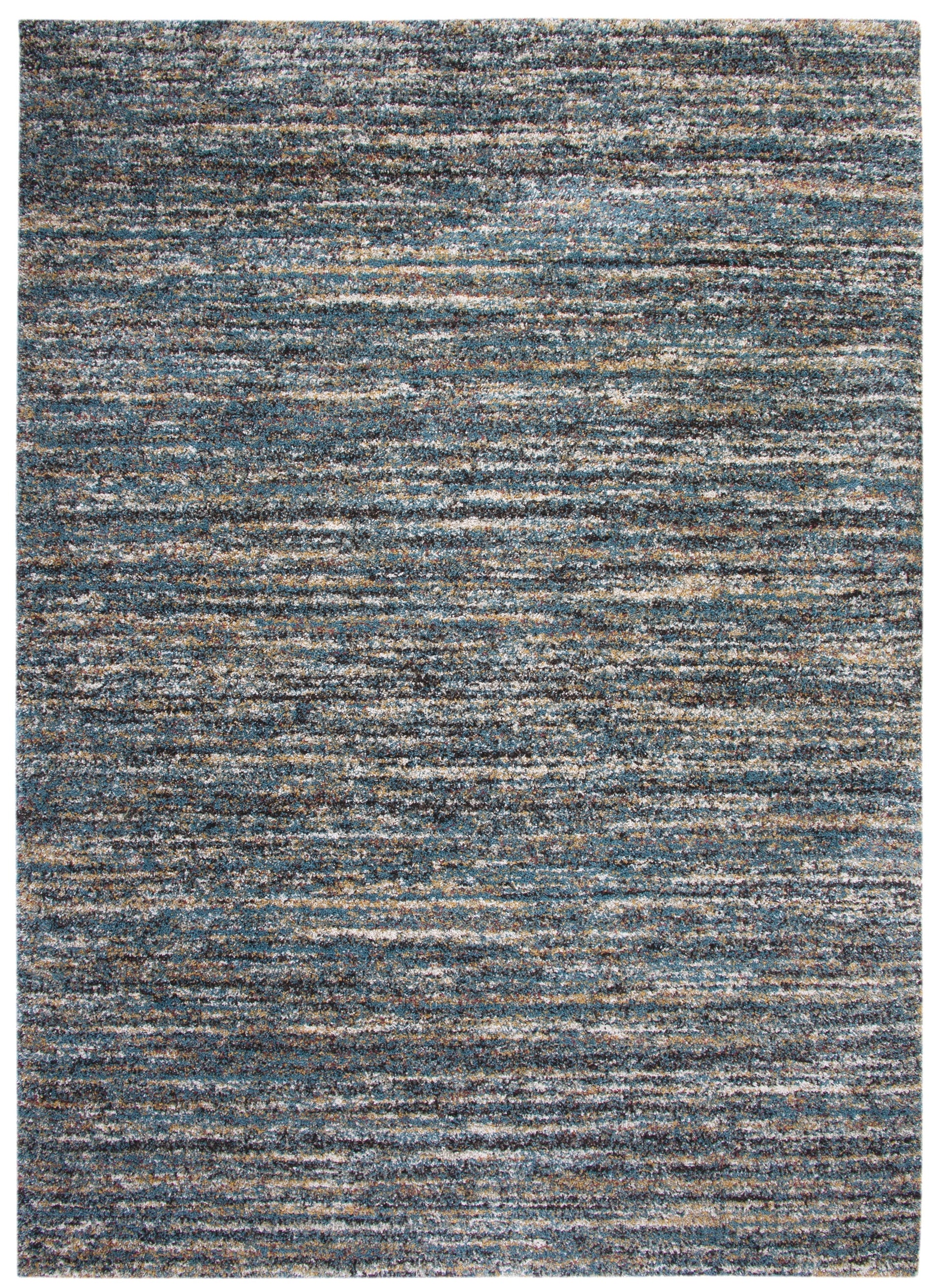 Zira Blue Multi Area Rug 5X8 Blue Olefin