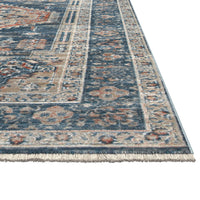 Wasilla Blue Pink Rust Area Rug 4X6 Blue Polyester