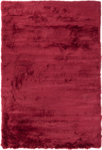 Ruby Faux Fur Area Rug 5X8 Red Acrylic