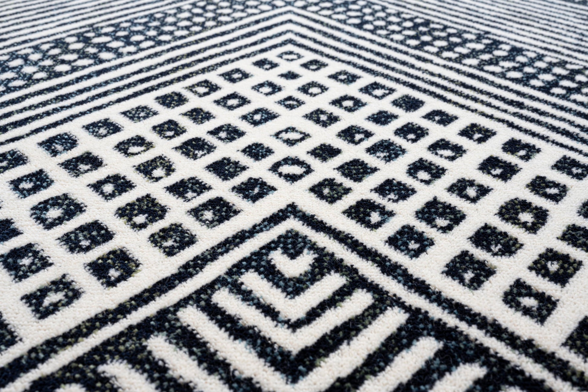 Benzara Black And White Viscose Area Rug 5X8 Black Viscose