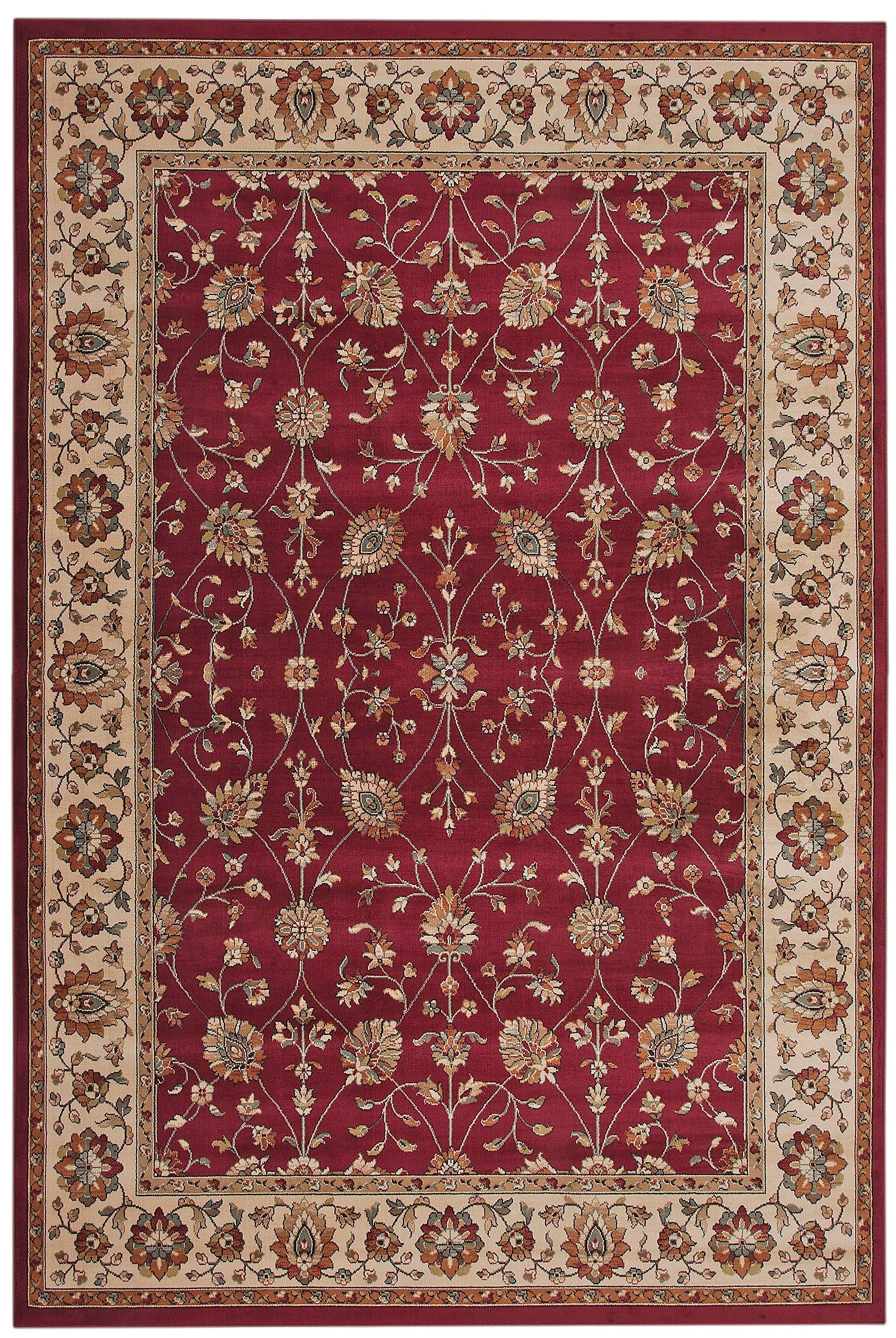 Valentino Red Area Rug 8X10 Red Viscose