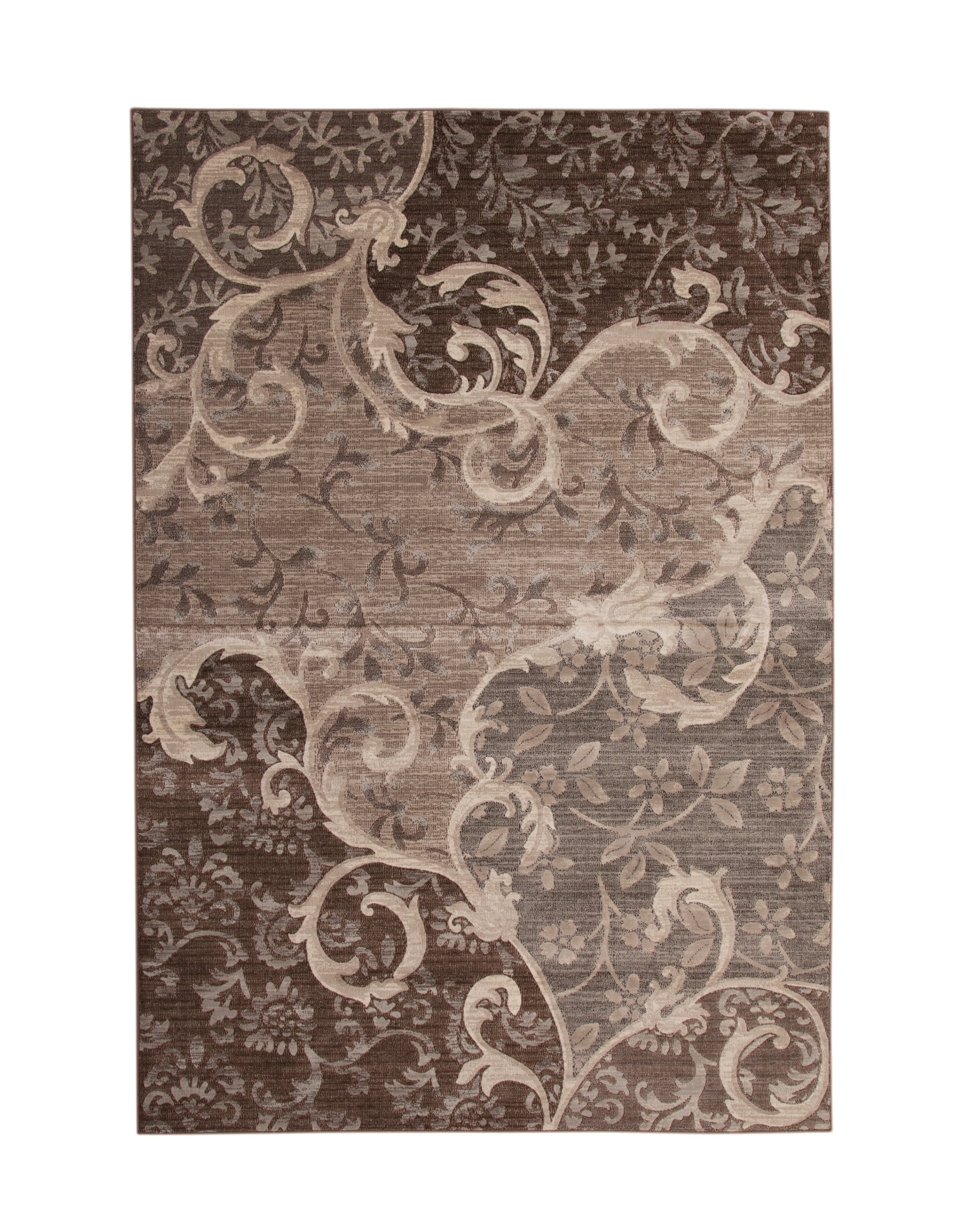 Chauncy Grey Chocolate Area Rug 8X10 Grey Viscose