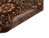 Lundy Rust Brown Ivory Area Rug 8X10 Orange Dark Orange Viscose