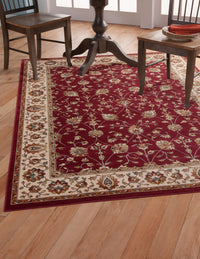 Valentino Red Area Rug 8X10 Red Viscose