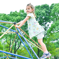 Kids Climbing Dome Tower 12 Ft Jungle Gym Geometric Playground Dome Climber Monkey Bars Play Center, Rust & Uv Resistant Steel Supporting 1000 Lbs Coffee Metal