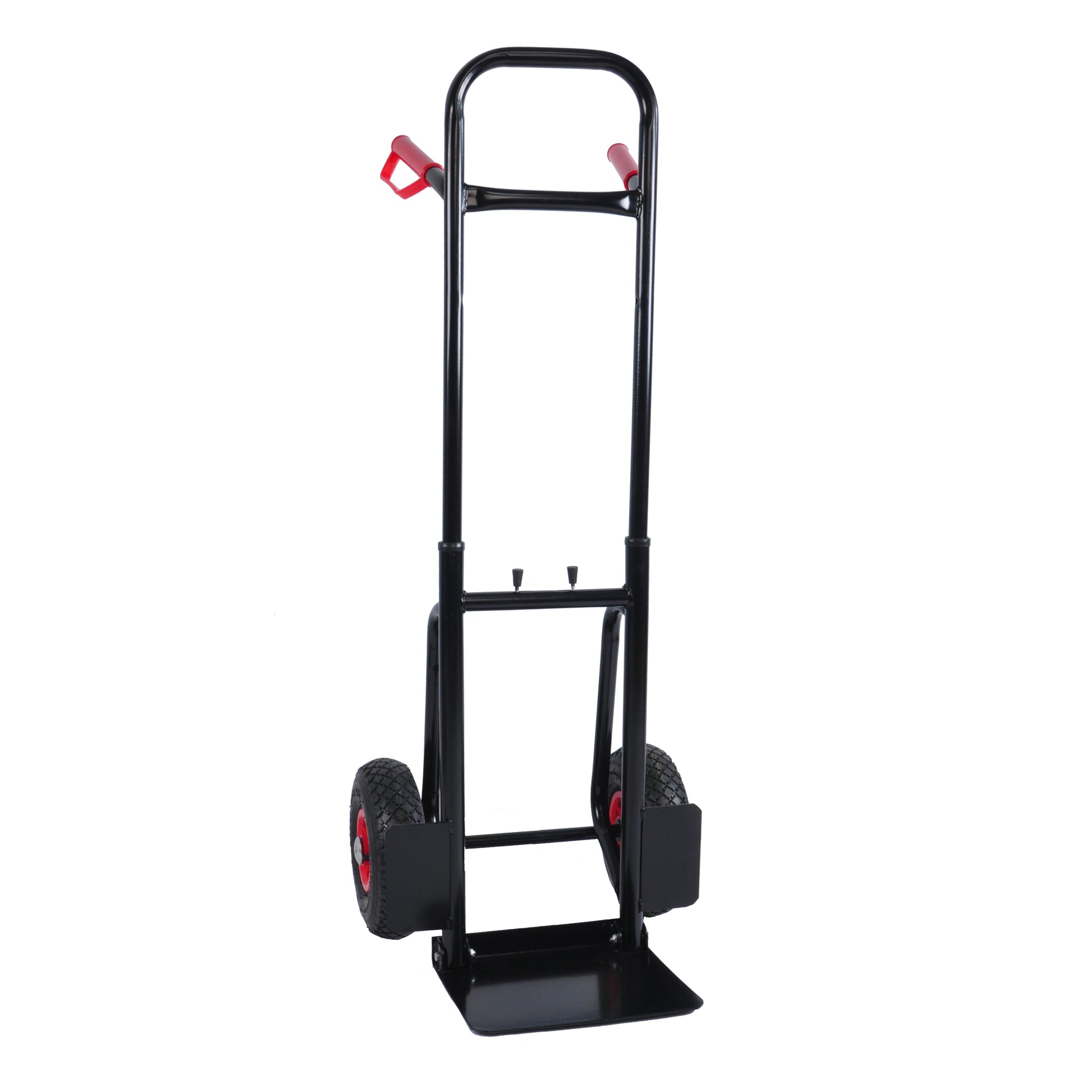 Heavy Duty Manual Truck With Double Handles 330 Lb Steel Trolley For Moving Heavy Platform Truck With 10 "Rubber Wheels For Moving Warehouse Garden Grocery Black Metal