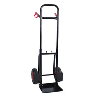 Heavy Duty Manual Truck With Double Handles 330 Lb Steel Trolley For Moving Heavy Platform Truck With 10 "Rubber Wheels For Moving Warehouse Garden Grocery Black Metal