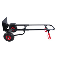 Heavy Duty Manual Truck With Double Handles 330 Lb Steel Trolley For Moving Heavy Platform Truck With 10 "Rubber Wheels For Moving Warehouse Garden Grocery Black Metal