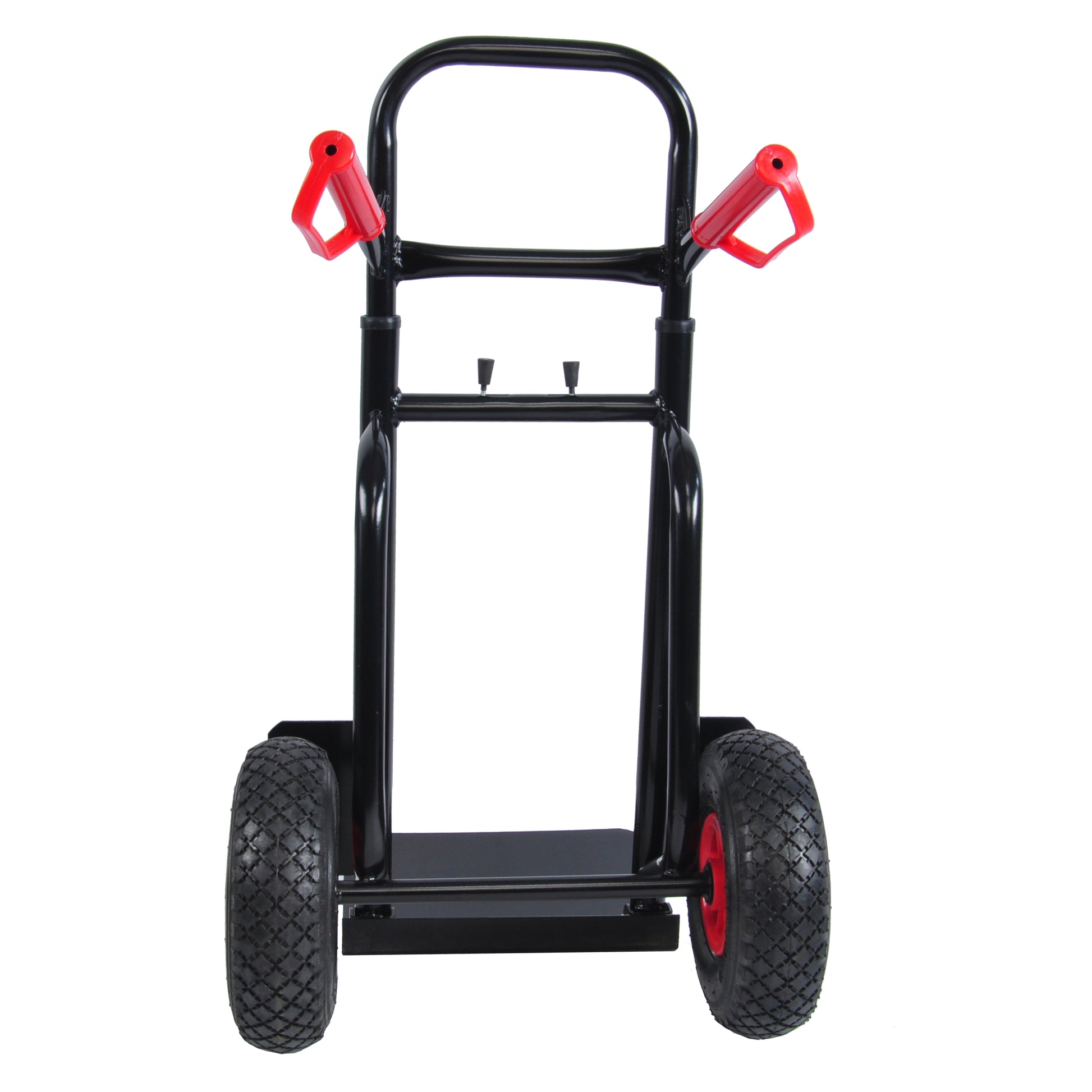 Heavy Duty Manual Truck With Double Handles 330 Lb Steel Trolley For Moving Heavy Platform Truck With 10 "Rubber Wheels For Moving Warehouse Garden Grocery Black Metal