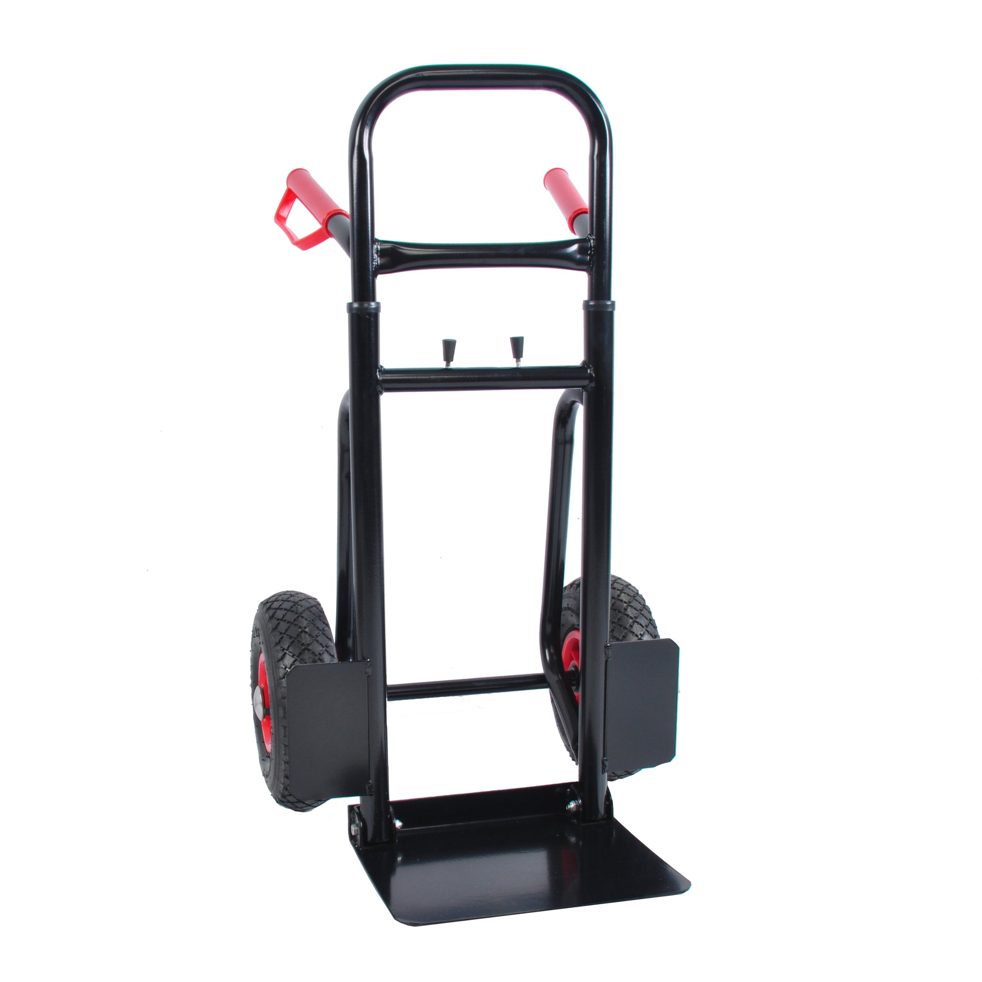 Heavy Duty Manual Truck With Double Handles 330 Lb Steel Trolley For Moving Heavy Platform Truck With 10 "Rubber Wheels For Moving Warehouse Garden Grocery Black Metal