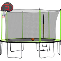 12Ft Green Trampoline 2023 Green Steel