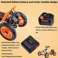 Modular Design High Strength Material Electric Innovation Kart, More Than 20 Kinds Of Assembly Methods, Suitable For Outdoor Sports, Parent Child Interaction Silver Aluminum