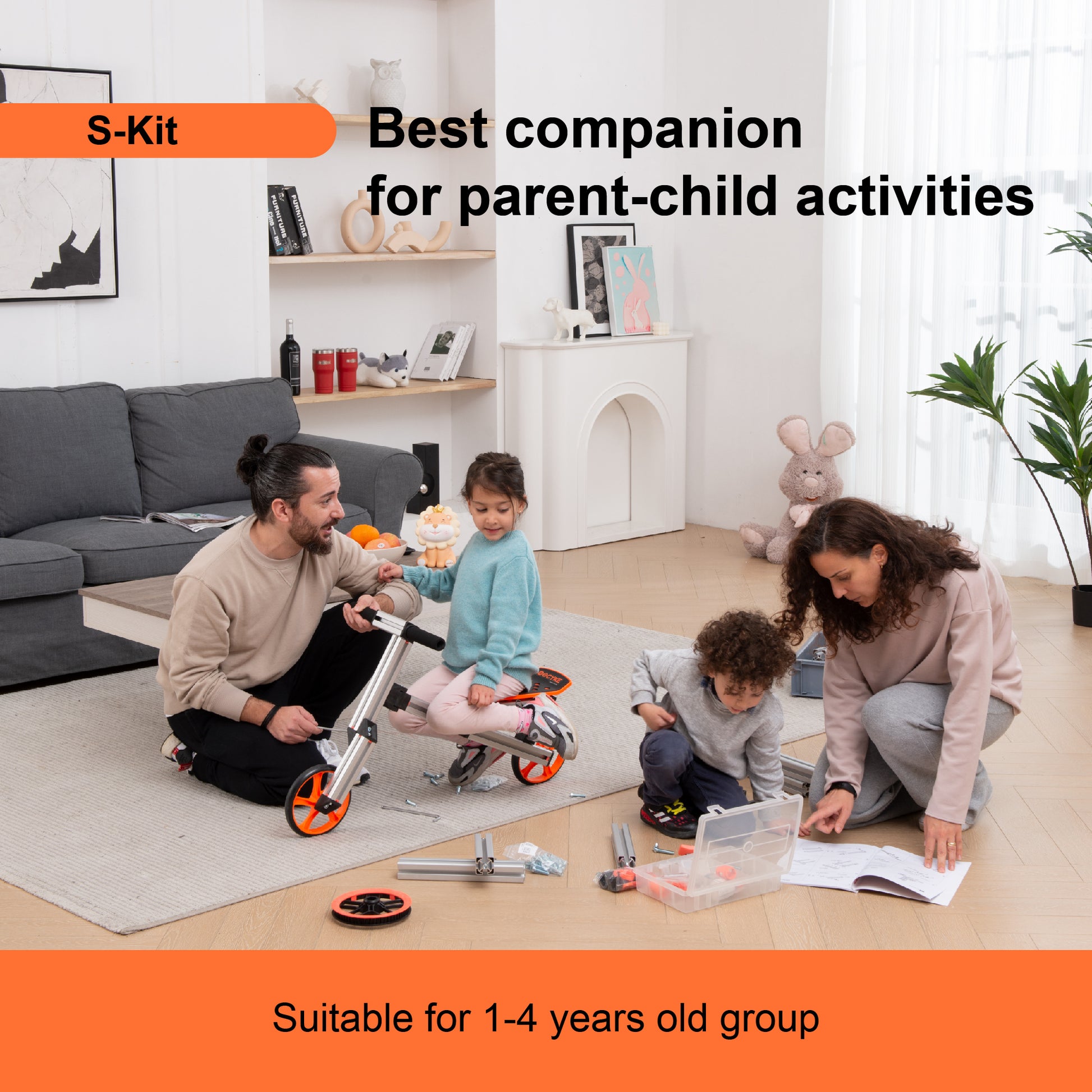 Kidrock Constructible Kit 20 In 1 Kids Balance Bike No Pedals Toys For 1 To 4 Year Old Engineering Building Kit Kids Sit Stand Scooter Most Popular S Kit Not Electric Silver Aluminum
