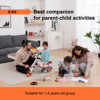 Kidrock Constructible Kit 20 In 1 Kids Balance Bike No Pedals Toys For 1 To 4 Year Old Engineering Building Kit Kids Sit Stand Scooter Most Popular S Kit Not Electric Silver Aluminum