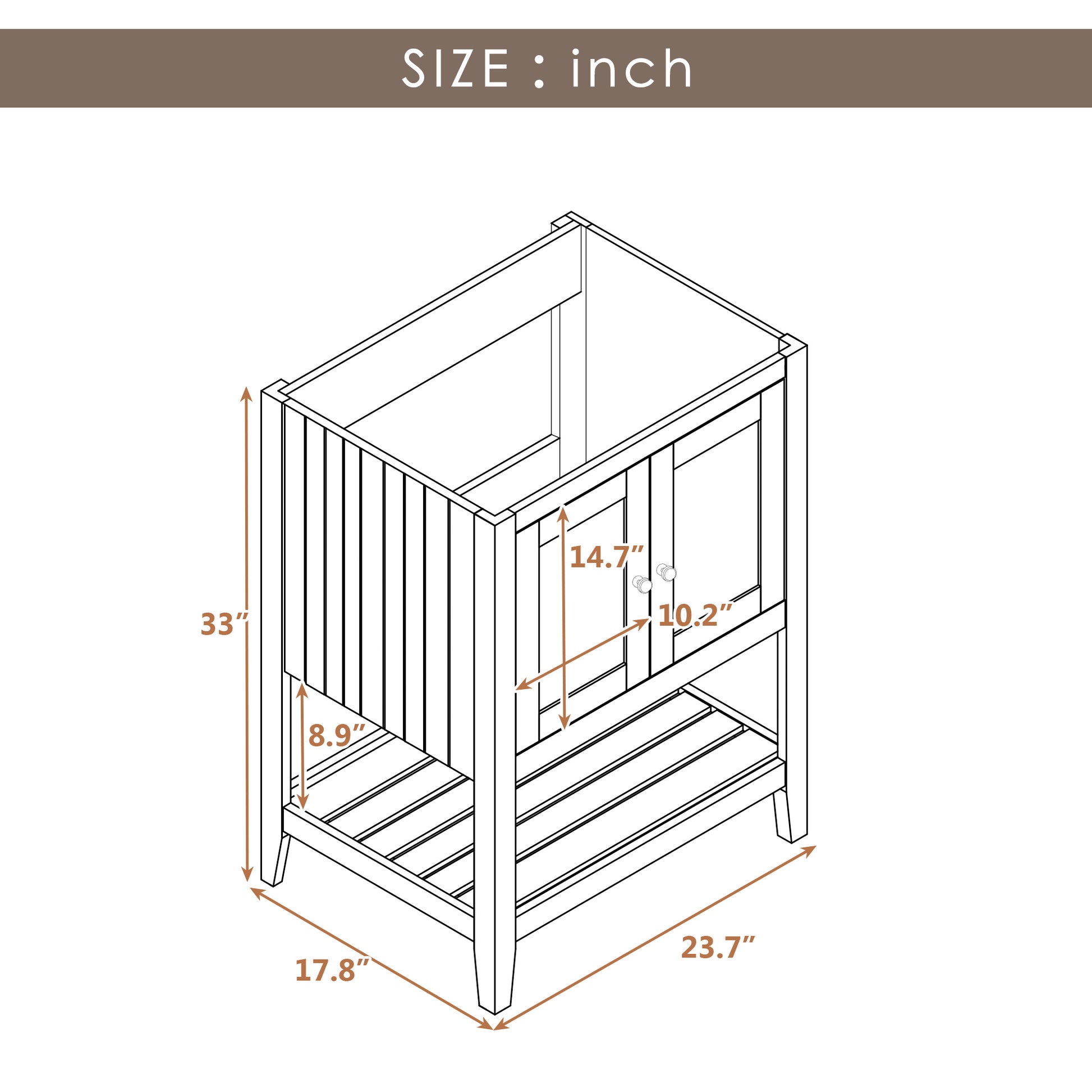 24" Bathroom Vanity Base Only, Soild Wood Frame, Bathroom Storage Cabinet With Doors And Open Shelf, White White Solid Wood Mdf