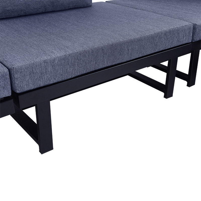 Sigle Sofa Blue Foam Aluminium