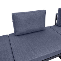 Sigle Sofa Blue Foam Aluminium