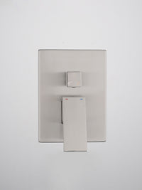 Ceiling Mounted Shower System Combo Set With Handheld And 16"Shower Head Brushed Nickel Stainless Steel