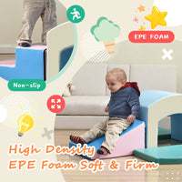 Soft Foam Playset For Toddlers, Safe Softzone Single Tunnel Foam Climber For Kids, Lightweight Indoor Active Play Structure With Slide Stairs And Ramp For Beginner Toddler Climb And Crawl Multicolor Foam