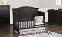 Glendale 4 In 1 Convertible Crib Charcoal Brown Dark Brown Solid Wood