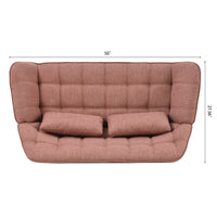 50 "W Beautiful Seat, Comfy Loveseat Sofa With 2 Pillows, Small Couch 2 Seater Sofa For Living Room, Bedroom, Apartment, Pink Pink Polyester Fabric